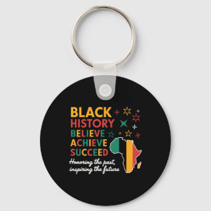 Black History Month Believe Achieve Succeed Melani Keychain