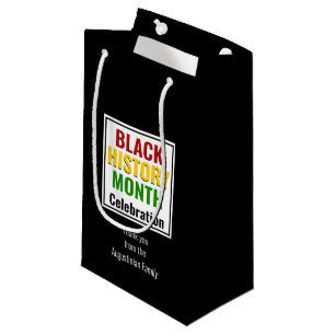 Black History Month BHM Stylish Celebration Party Small Gift Bag