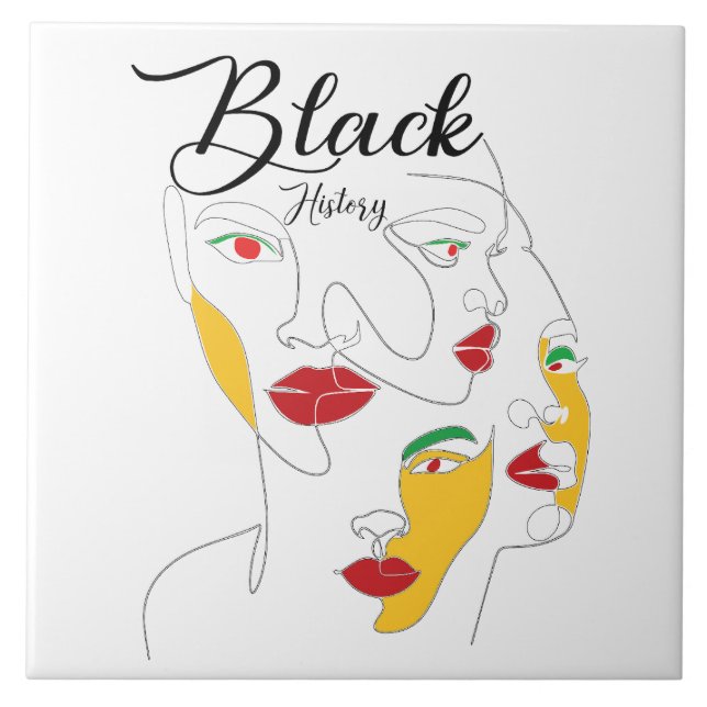 Black History Month BHM Tile (Front)