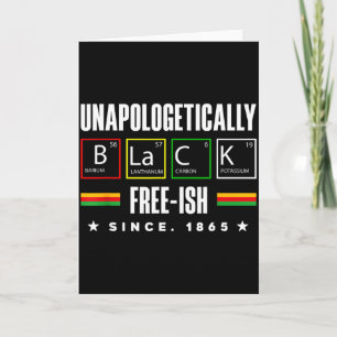 Black History Month Black Chemical Periodic Table  Card