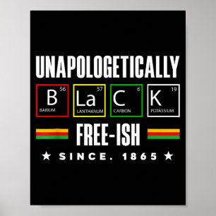 Black History Month Black Chemical Periodic Table Poster