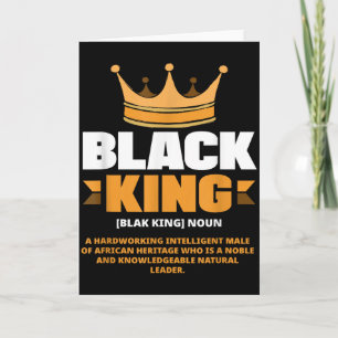 Black History Month Black King Definition Crown  Card