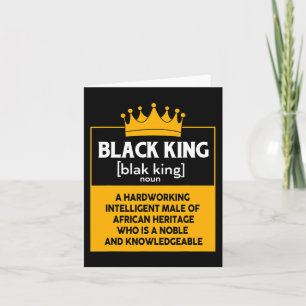 Black History Month Black King For African Men Card