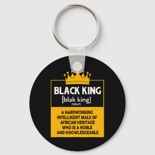 Black History Month Black King For African Men Keychain