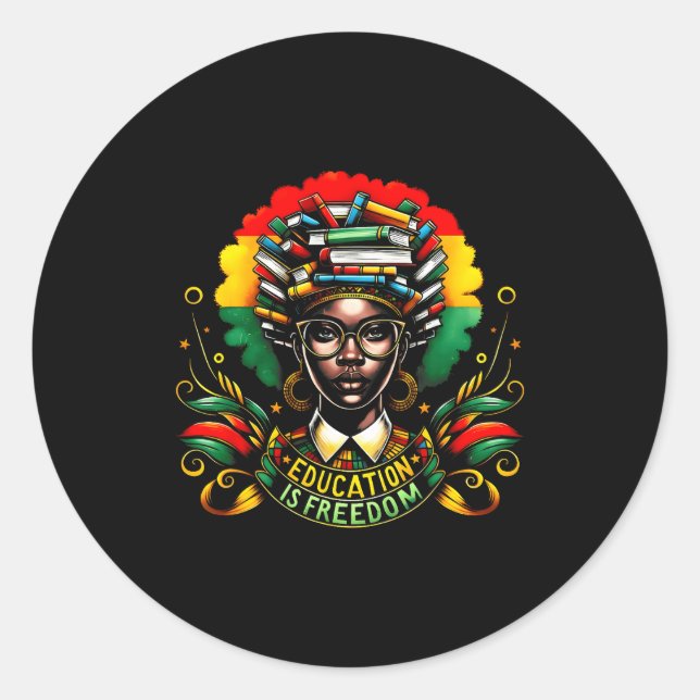 Black History Month Black Leaders African American Classic Round Sticker (Front)