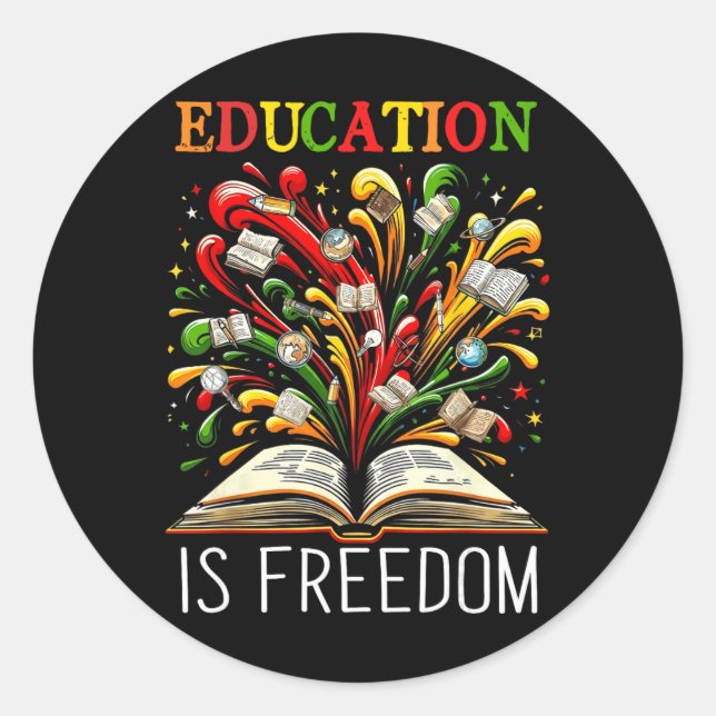 Black History Month Black Leaders African American Classic Round Sticker (Front)