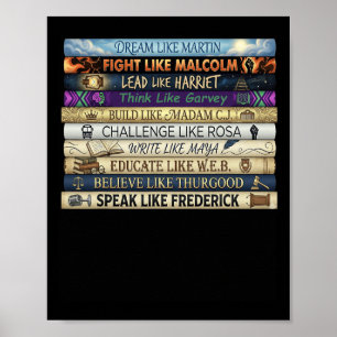 Black History Month Black Leaders African American Poster