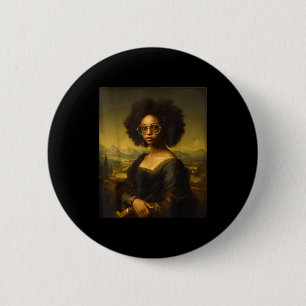 Black History Month Black Mona Lisa African Americ 2 Inch Round Button