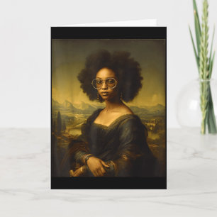 Black History Month Black Mona Lisa African Americ Card