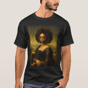 Black History Month Black Mona Lisa African Americ T-Shirt