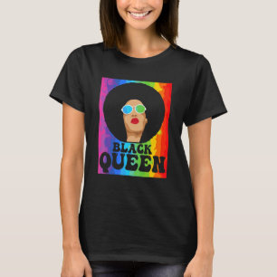 Black History Month Black Queen Black Pride Afro W T-Shirt