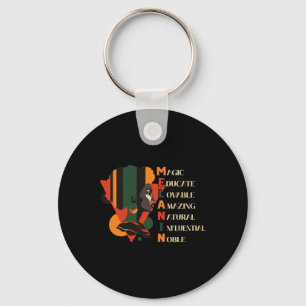Black History Month Black Queen Educate Women Keychain