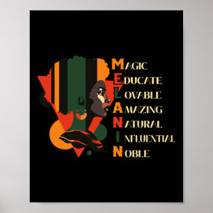 Black History Month Black Queen Educate Women  Poster