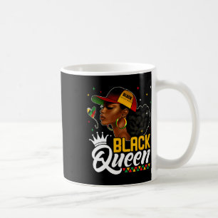 Black History Month Black Queen In Hat Melanin Gir Coffee Mug