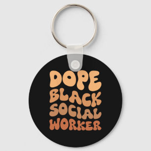 Black History Month Black Social Worker Social Wor Keychain
