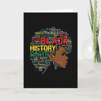 Black History Month Black Woman Afro Card