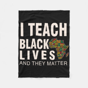Black History Month Blm I Teach Black Lives And Th Fleece Blanket