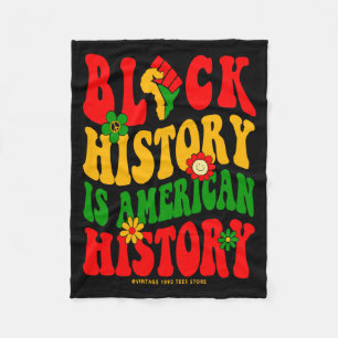Black History Month Blm Melanin Pride African Ame Fleece Blanket
