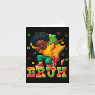 Black History Month Boys Dabbing Boy Men African M Card