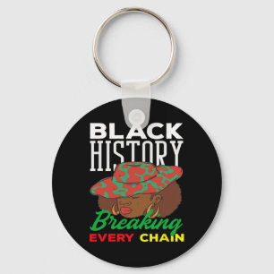 Black History Month Breaking Every Chain Women Keychain