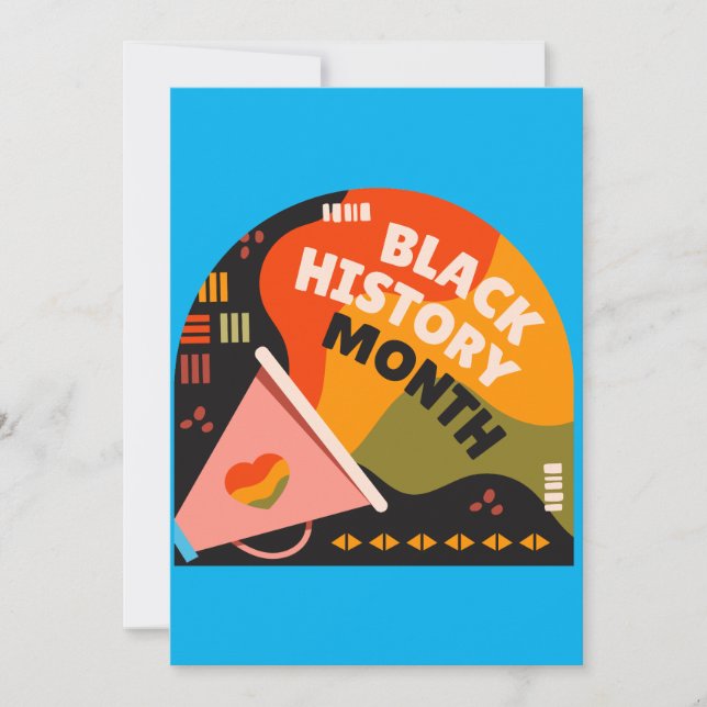 Black History Month Card- Blank Inside Invitation (Front)