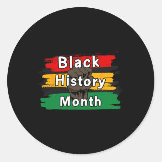 Black History Month Celebrating Rise Together 1  Classic Round Sticker