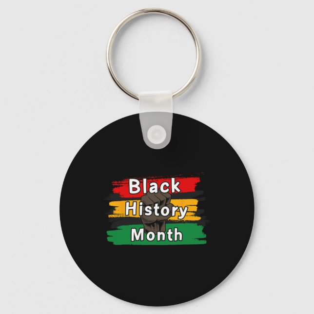 Black History Month Celebrating Rise Together 1  Keychain (Front)