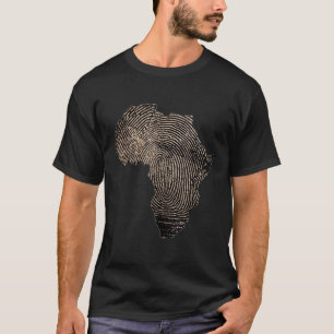 Black History Month Celebration African Map Fist T-Shirt