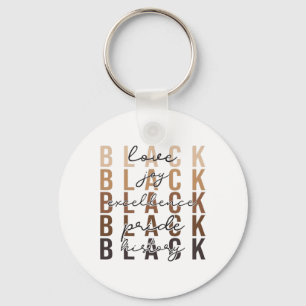 Black History Month Celebration Design African Ame Keychain