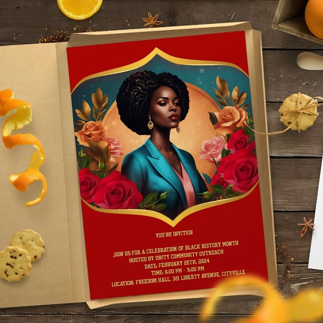 Black History Month Celebration Invitation Letter  (Black History Month Celebration Invitation, black history month, african american, black history)