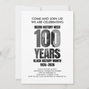 BLACK HISTORY MONTH Centennial Dinner Invitation