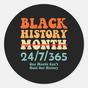 Black History Month  Classic Round Sticker