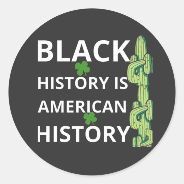 Black History month Classic Round Sticker (Front)