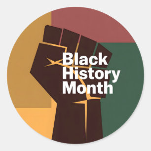 Black History Month Classic Round Sticker