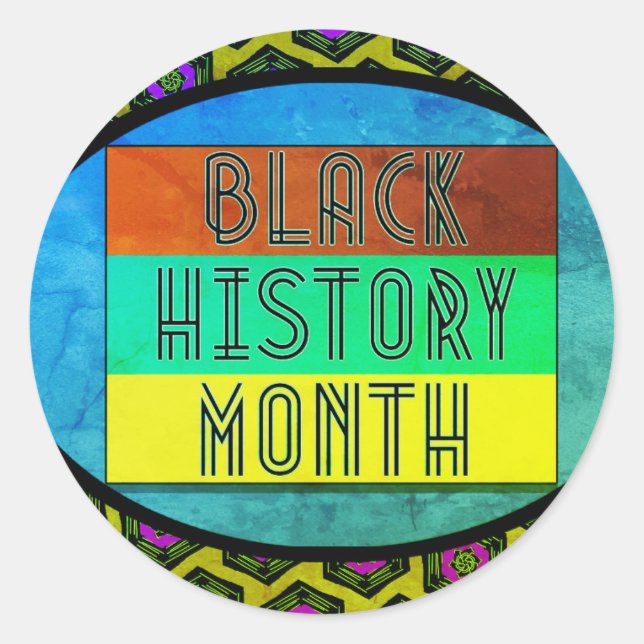 Black History Month  Classic Round Sticker (Front)