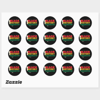 Black History Month Classic Round Sticker