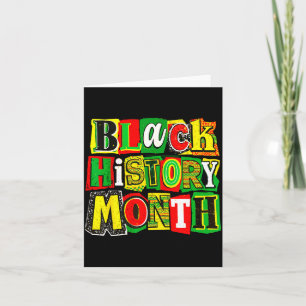 Black history month collage funny afro american card