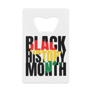 Black History Month Credit Card Bottle Opener