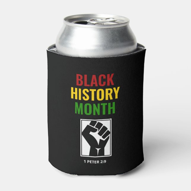 BLACK HISTORY MONTH Customizable Photo Scripture Can Cooler (Can Front)
