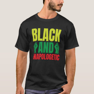 Black History Month Decorations Black and Unapolog T-Shirt