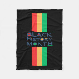 Black History Month Design Sticker Fleece Blanket
