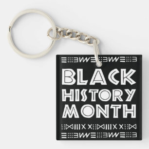 Black History Month Designs African Graphic Keychain