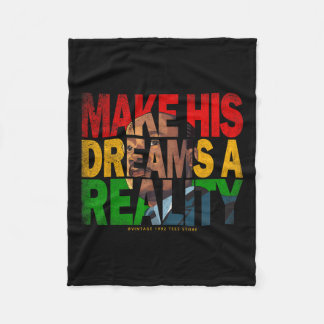 Black History Month Dream As Leaders African Ameri Fleece Blanket