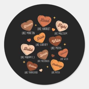 Black History Month Dream Like African Leader Men  Classic Round Sticker