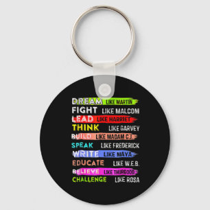 Black History Month Dream Like Martin African Lead Keychain