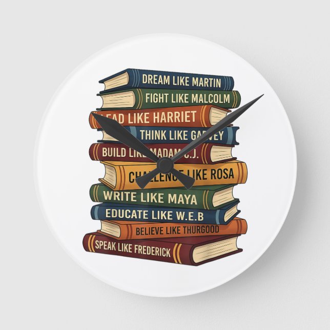 Black History Month Dream Round Clock (Front)
