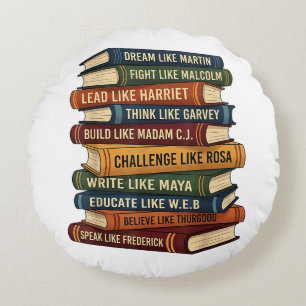 Black History Month Dream Round Pillow