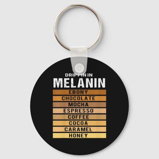 Black History Month Drippin Melanin Keychain (Front)
