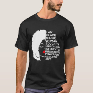 Black History Month Educated Motivated Melanated B T-Shirt