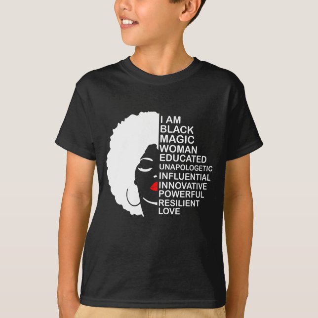 Black History Month Educated Motivated Melanated B T-Shirt (Front)